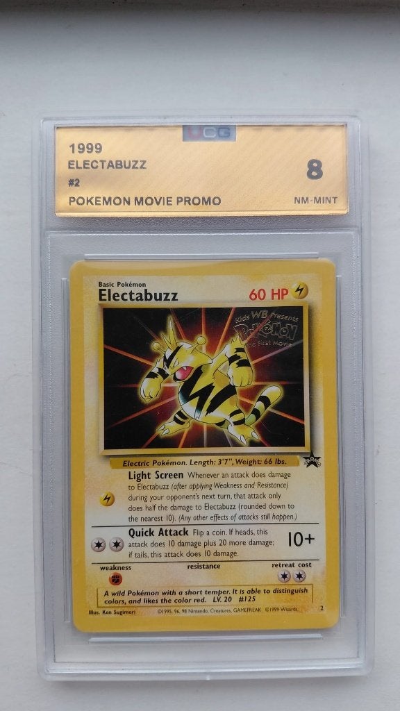Pokemon Graded Card Electabuzz - Movie Promo 1999, Hobby en Vrije tijd, Ophalen of Verzenden, Zo goed als nieuw, Losse kaart