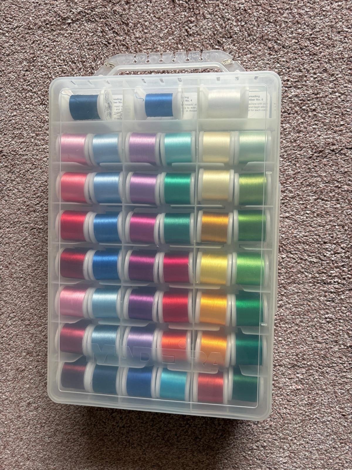 Borduur garen en borduurNaalden Set met Opbergdoos, Ophalen, Zo goed als nieuw, Garen of Naald(en)