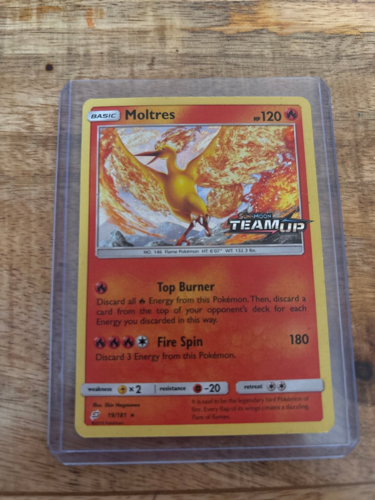 Pokémon Kaart: Moltres (Team Up 19/181) - Zo goed als nieuw, Ophalen of Verzenden, Zo goed als nieuw, Losse kaart