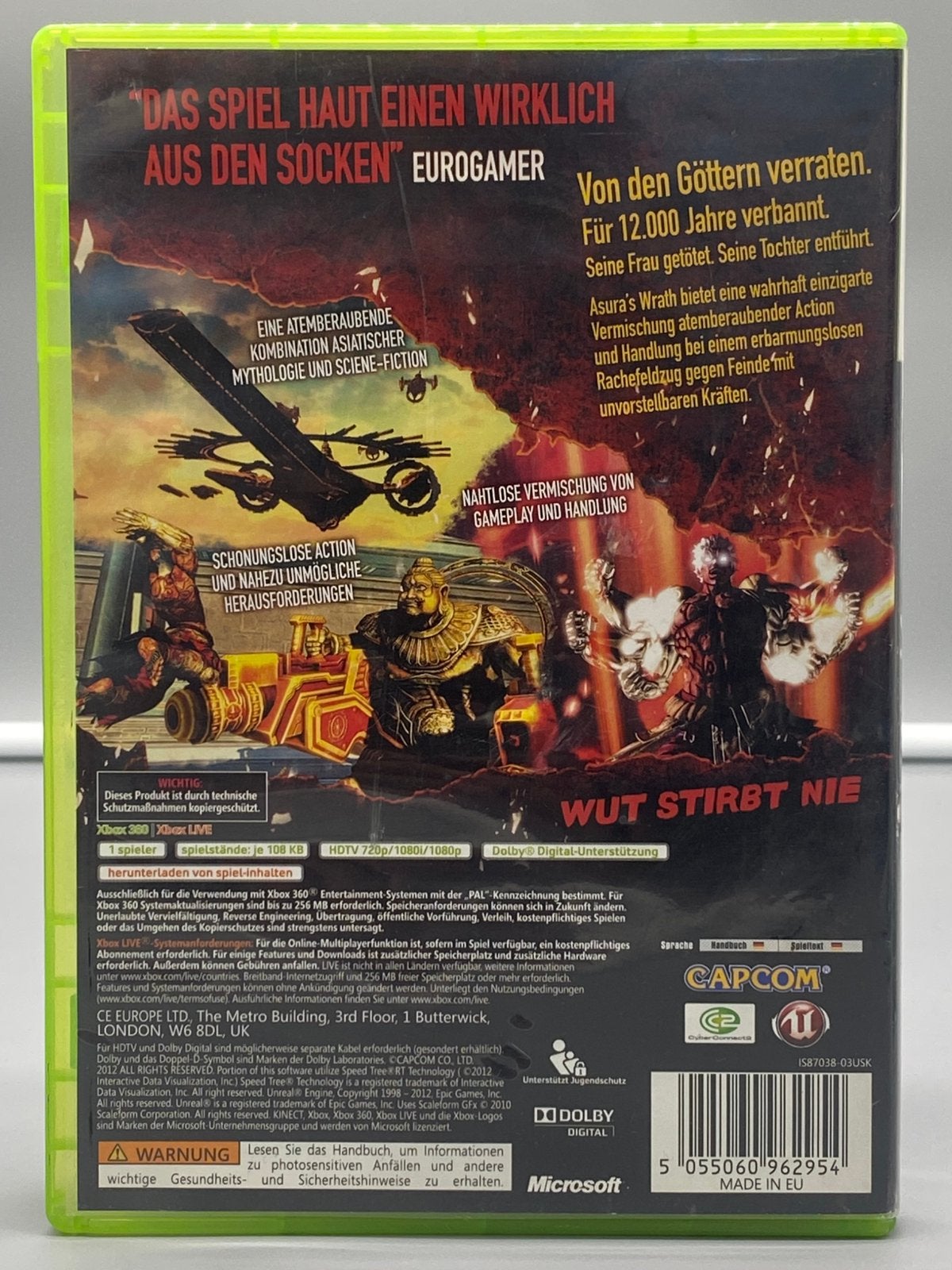 Asura’s Wrath - Xbox 360 - Capcom - Street Fighter, Spelcomputers en Games, Games | Xbox 360, Vechten, Gekoppelde computers, 2 spelers