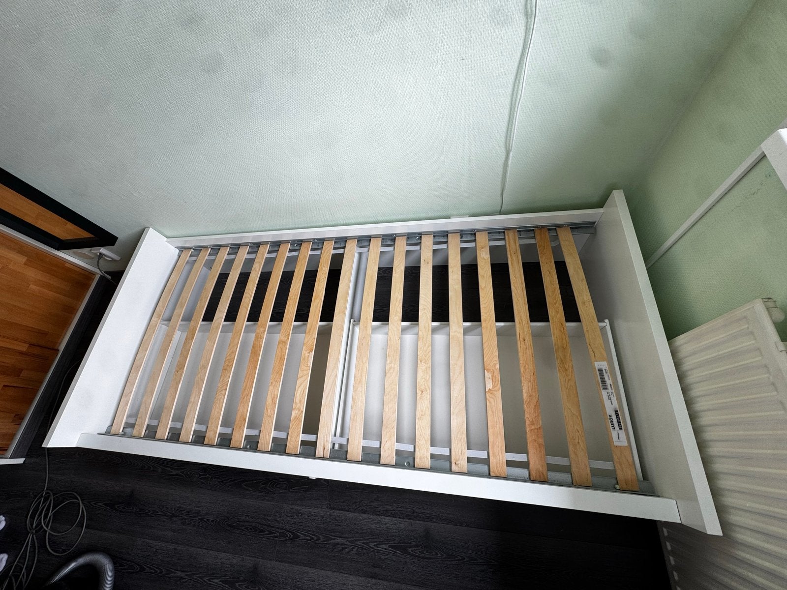 IKEA Brimnes eenpersoonsbed met lades - wit/zwart, Ophalen, Gebruikt, 90 cm, Eenpersoons