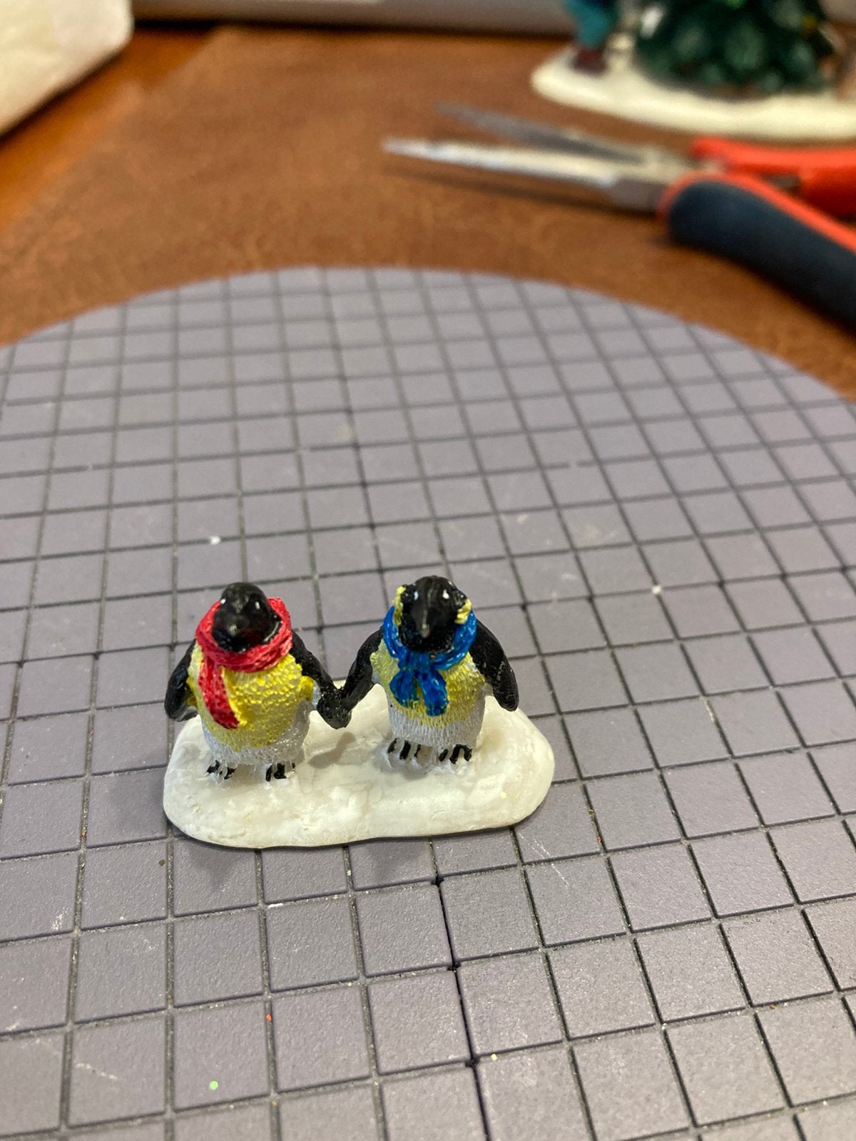 Mr en Mrs pinguïn lemax, Ophalen of Verzenden, Zo goed als nieuw