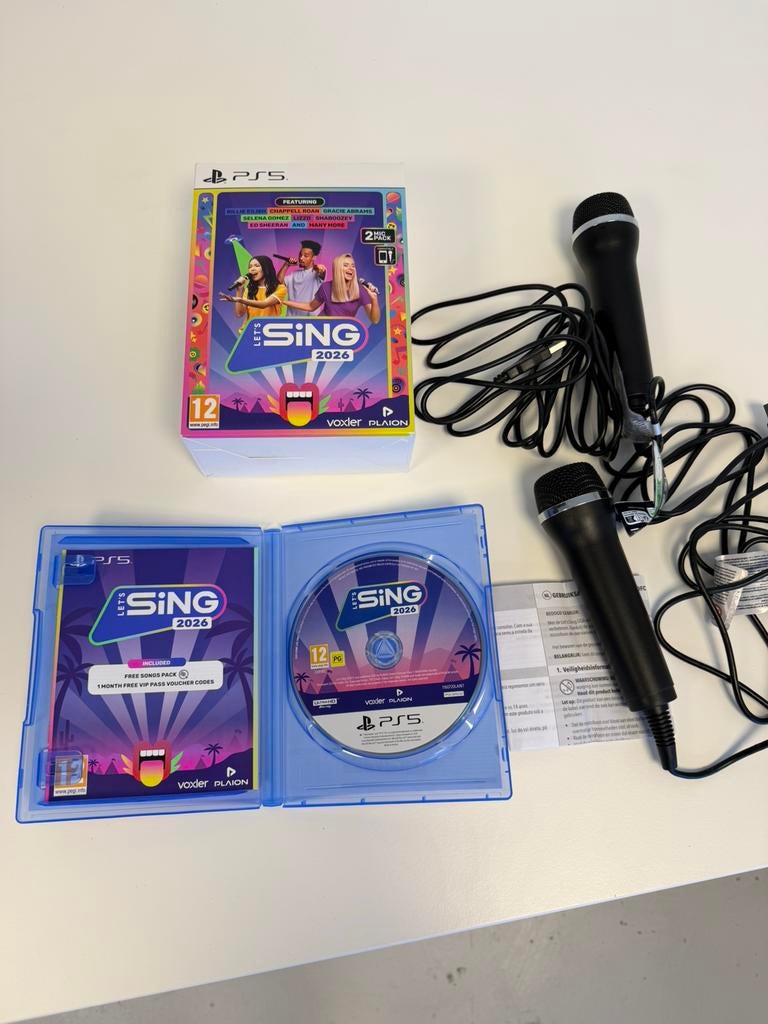 Let’s Sing 2026 PS5 + 2 Mic’s Microfoons NIEUW playstation 5, Muziek, 1 speler, Nieuw, Ophalen of Verzenden