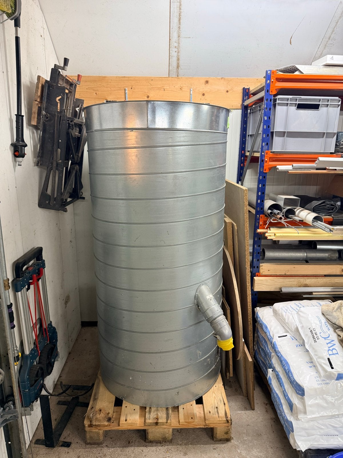 Pelletopslag Silo - 160x80 cm, ca. 275kg capaciteit, Doe-het-zelf en Verbouw, Ophalen, Gebruikt