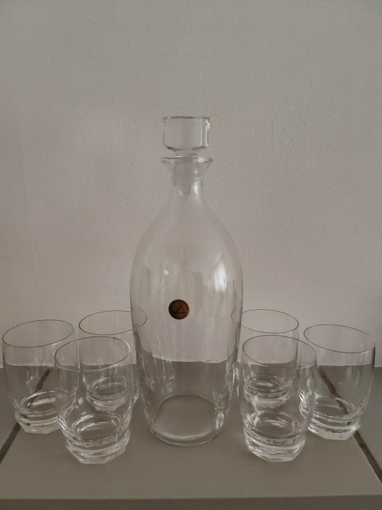 Royal Leerdam Kristal karaf en 6 glazen, Verzenden