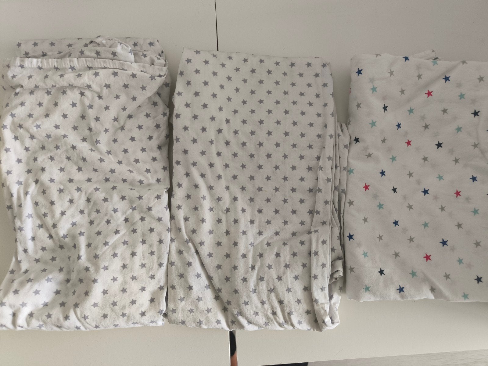 3 sterren lakens - dun deken met sterrenprint, Gebruikt, Eenpersoons, Meerkleurig, Hoeslaken of Sloop