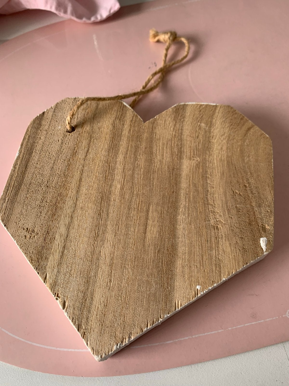 Houten hart decoratie met touw er zijn er 6 van, Hout, Nieuw, Ophalen of Verzenden, Landelijk
