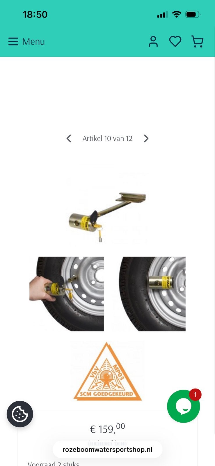 Steady stalenvelg wielslot, Caravans en Kamperen, Caravan accessoires, Ophalen, Zo goed als nieuw