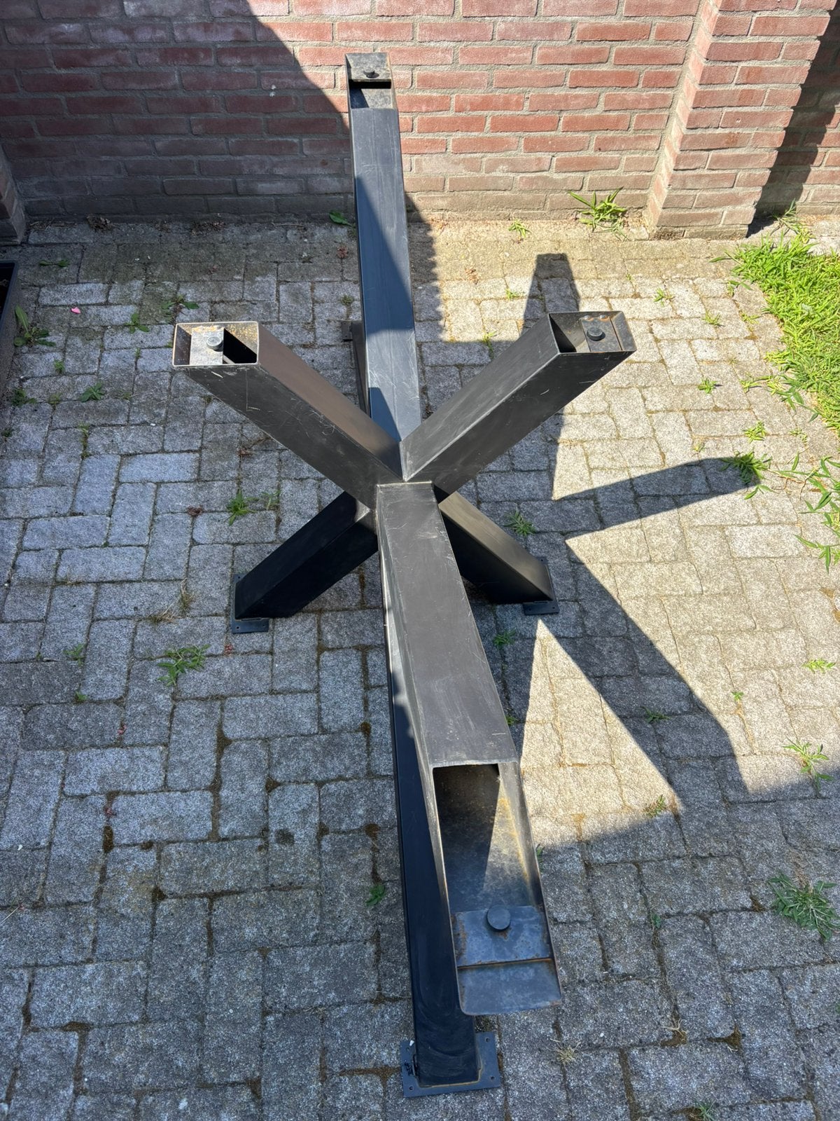 Stalen matrix tafelpoot, Ophalen, 50 tot 100 cm, Zo goed als nieuw, Overige vormen