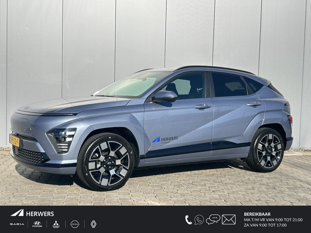 Hyundai KONA Electric Comfort Smart 65.4 kWh / Navigatie / C, Auto's, Hyundai, 750 kg, Blauw, 385 min, 218 pk