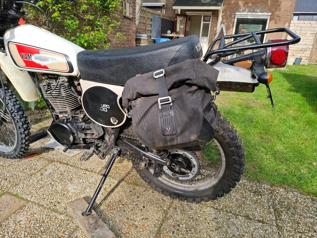 Zadeltas met XT500 SLC Bagagedrager, Motoren, Onderdelen | Yamaha, Ophalen of Verzenden, Gebruikt