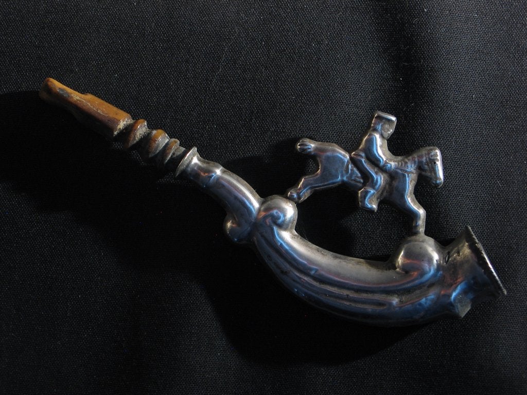Bruidegomspijpje antiek zilver Staphorst 1850. 2169, Ophalen of Verzenden, Zilver