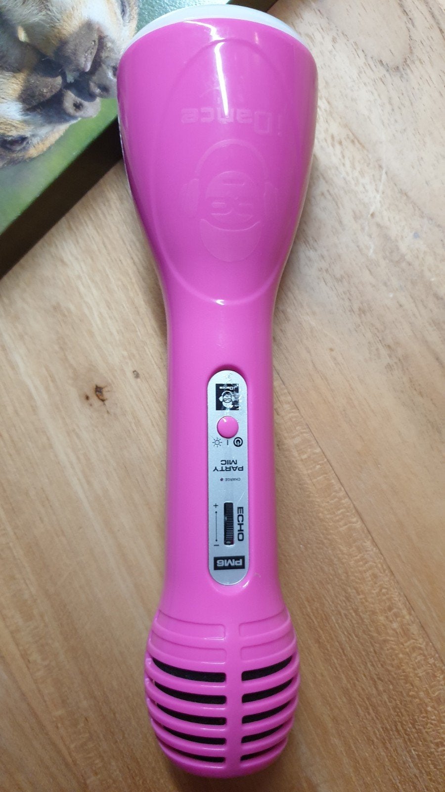 iDance Party Mic PM6 Roze Microfoon met Echo, Verzenden, Zo goed als nieuw, Microfoon(s)