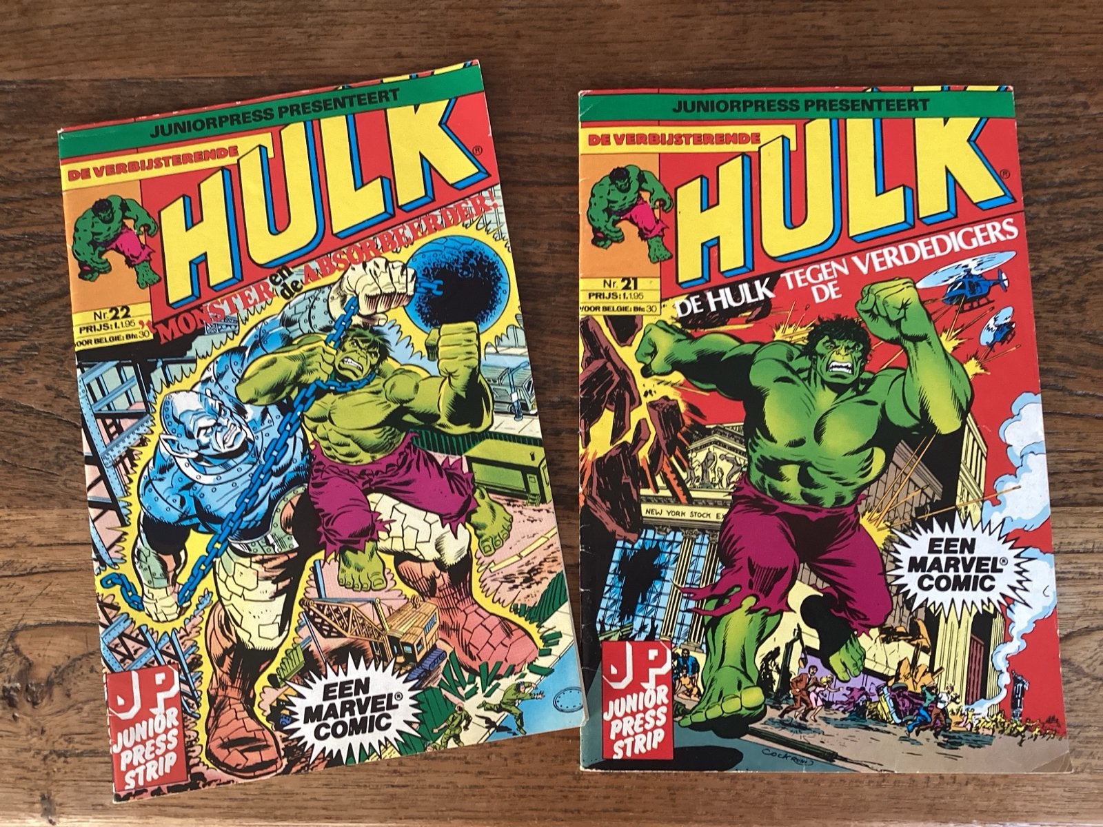 De Verbazingwekkende HULK - Juniorpress Strip (nr. 21 & 22), Boeken, Meerdere stripboeken, Ophalen of Verzenden, Gelezen
