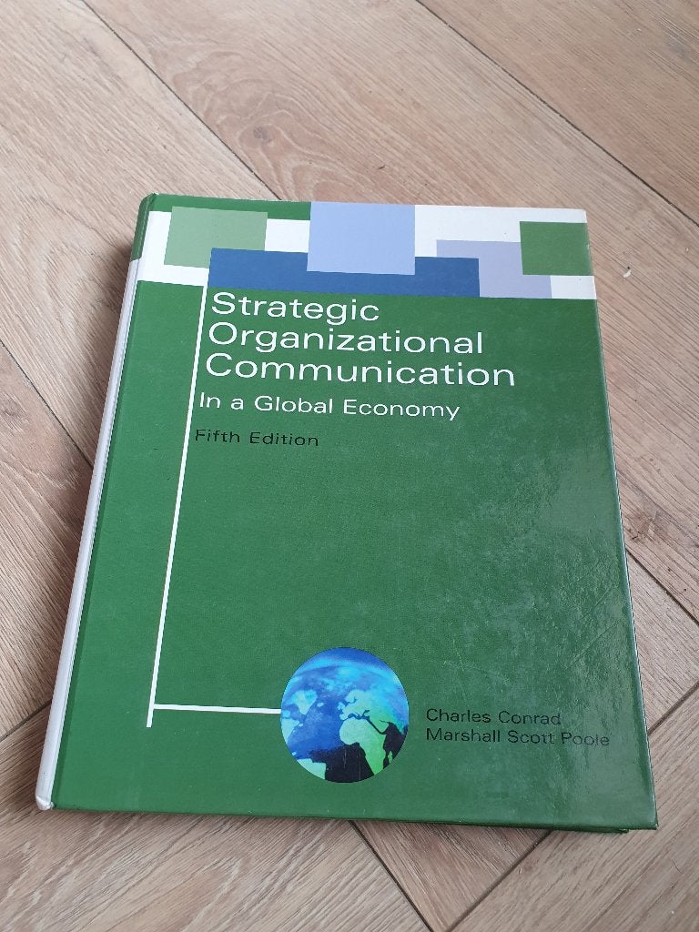 Strategic Organizational Communication – Conrad & Poole, Gelezen, Diverse auteurs, Beta, HBO
