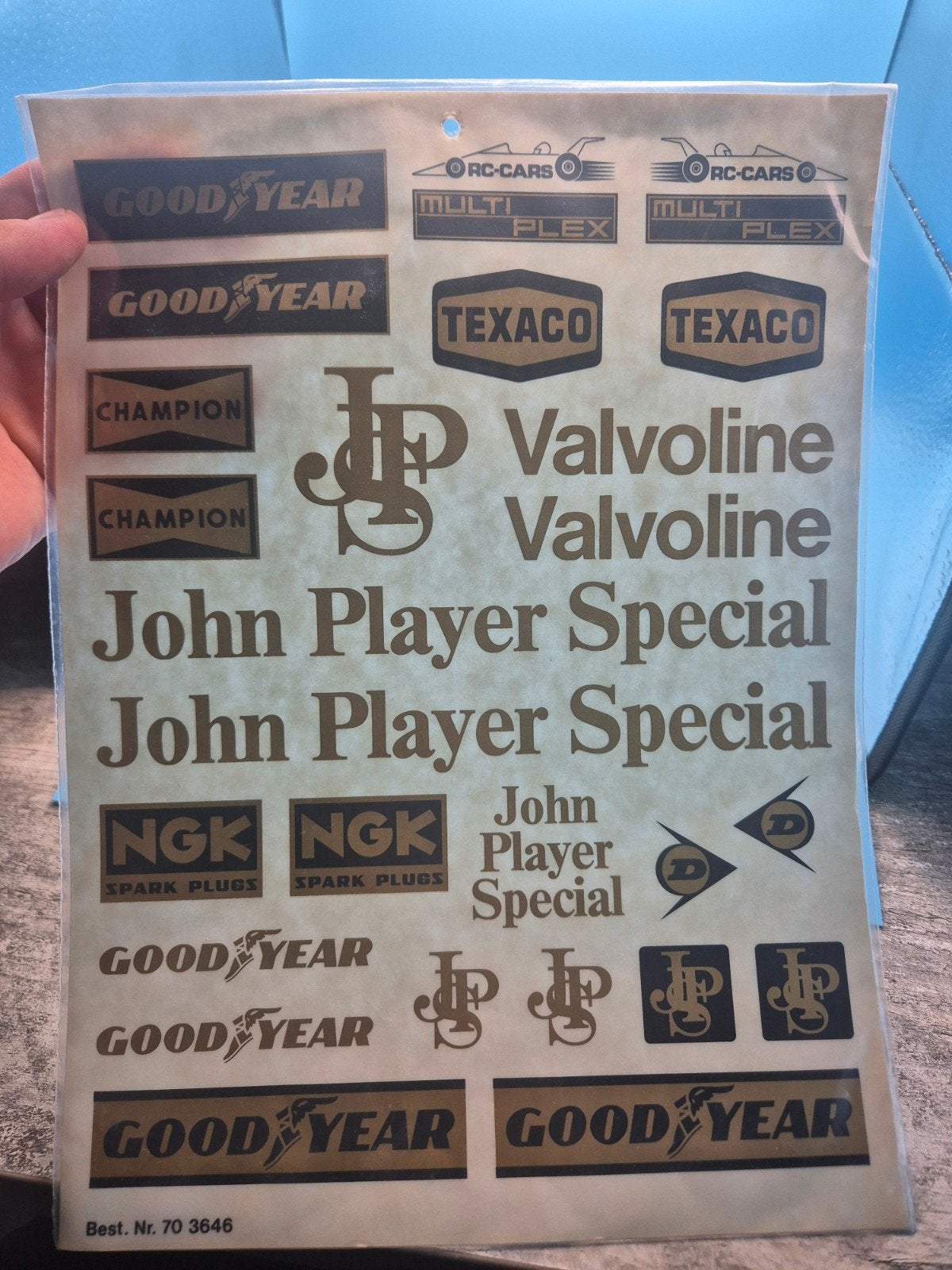 multiplex vintage John player special stickerset voor rc, Ophalen of Verzenden, Nieuw, Overige schalen, Onderdeel