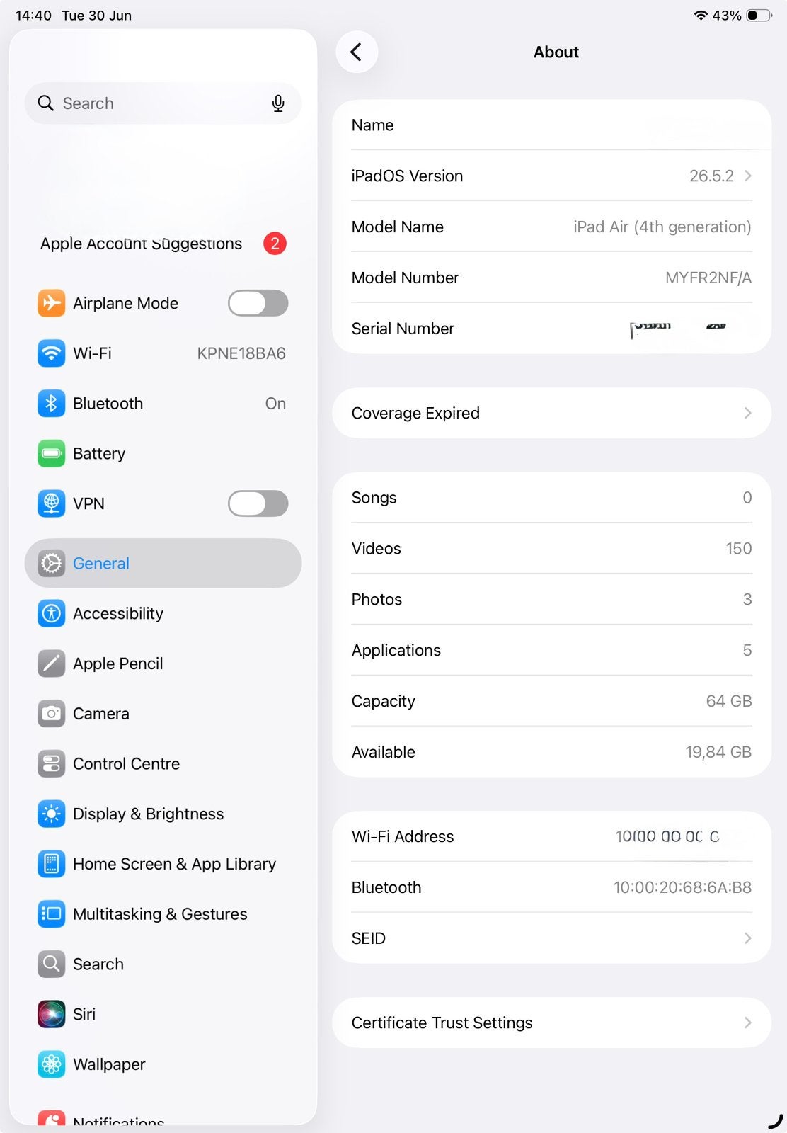 IPad air 4, 10 inch, Apple iPad Air, Ophalen of Verzenden, Zo goed als nieuw
