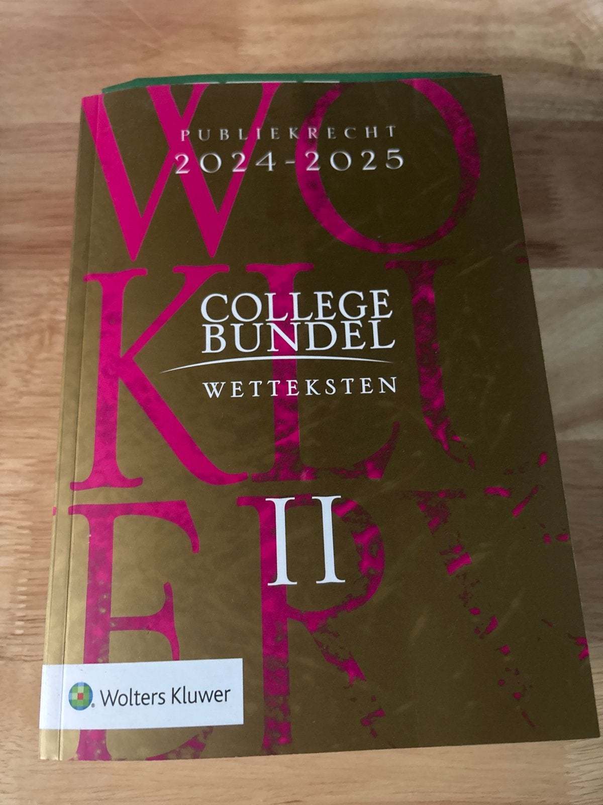 Collegebundel Publiekrecht 2024-2025 - Wolters Kluwer, Boeken, Ophalen of Verzenden, Gamma, Zo goed als nieuw, HBO