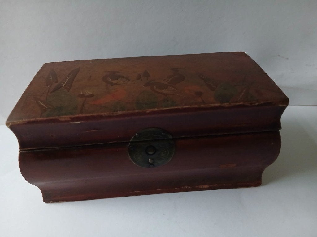 Antiek Houten Oosters Kistje, Ophalen of Verzenden