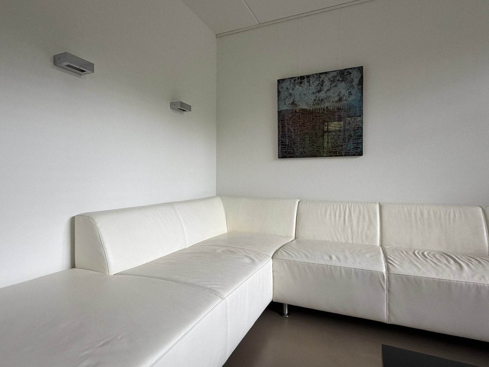 Leren bank merk Machalke b 300 x d 220 x h 93 cm (rug), Ophalen, Hoekbank, 300 cm of meer, Zo goed als nieuw