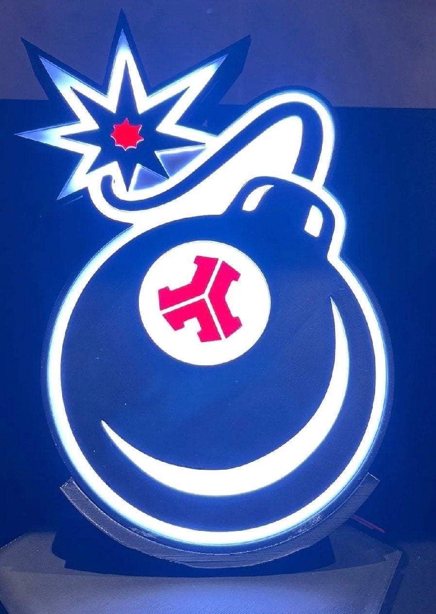 Defqon.1 The Bomb LED Neon Sign, Verzenden, Zo goed als nieuw