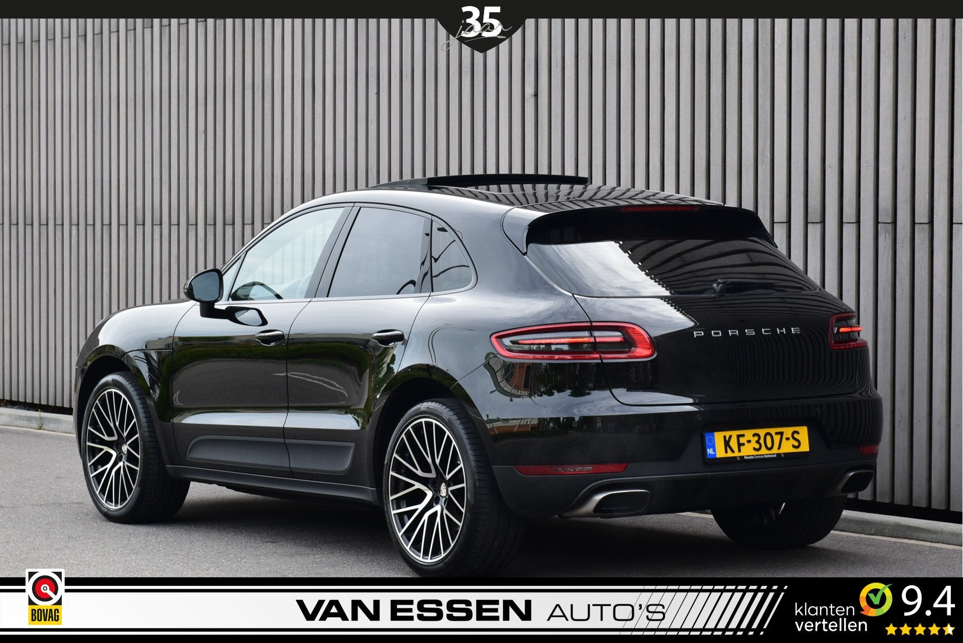 Porsche Macan 2.0 Pano Luchtvering PASM Sport-Chrono Navi Ca, Auto's, Gebruikt, Euro 6, 4 cilinders, Zwart