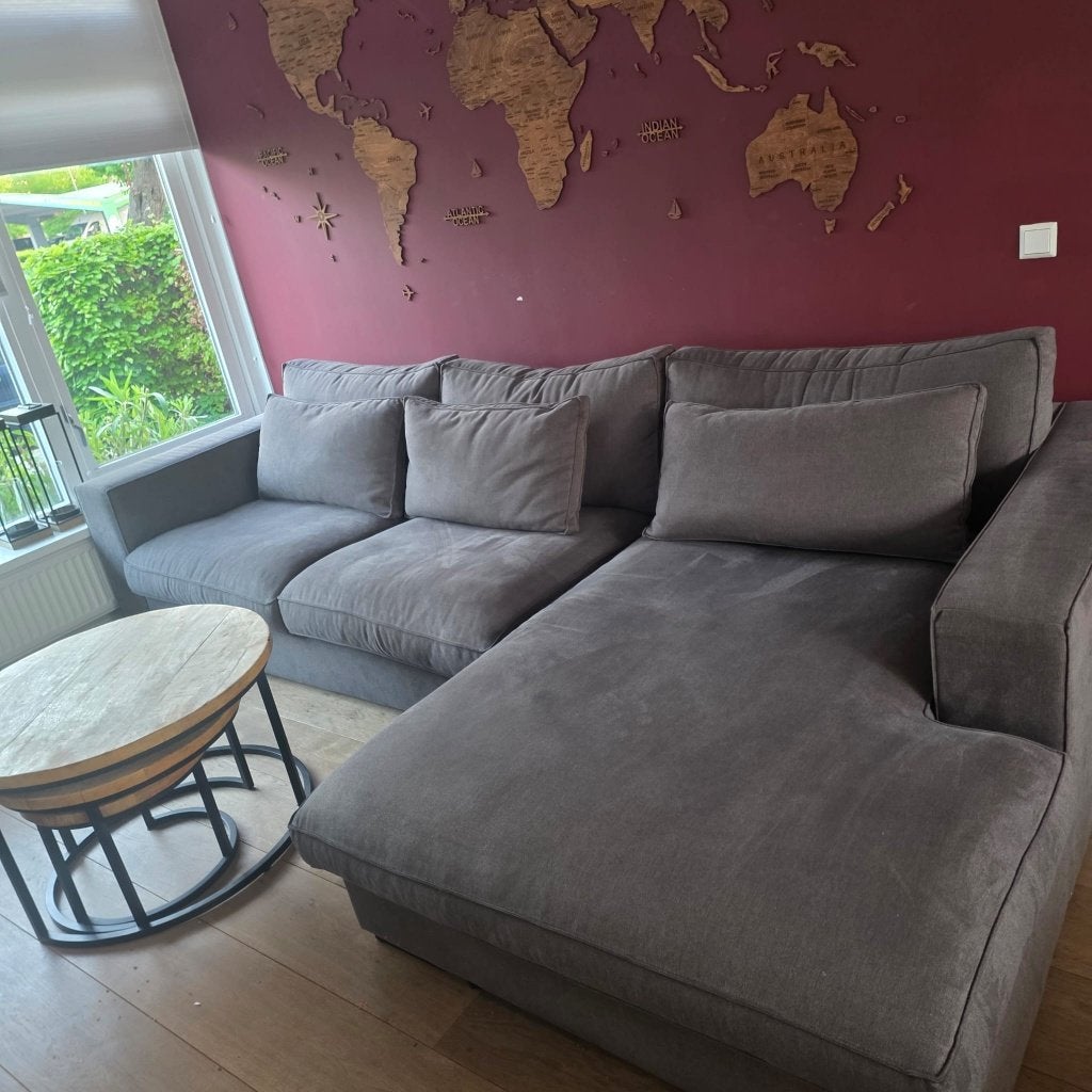 Hoekbank Room108 Annabelle grijs 320cm breed + garantie, Huis en Inrichting, Banken | Bankstellen, Ophalen, Gebruikt, Hoekbank
