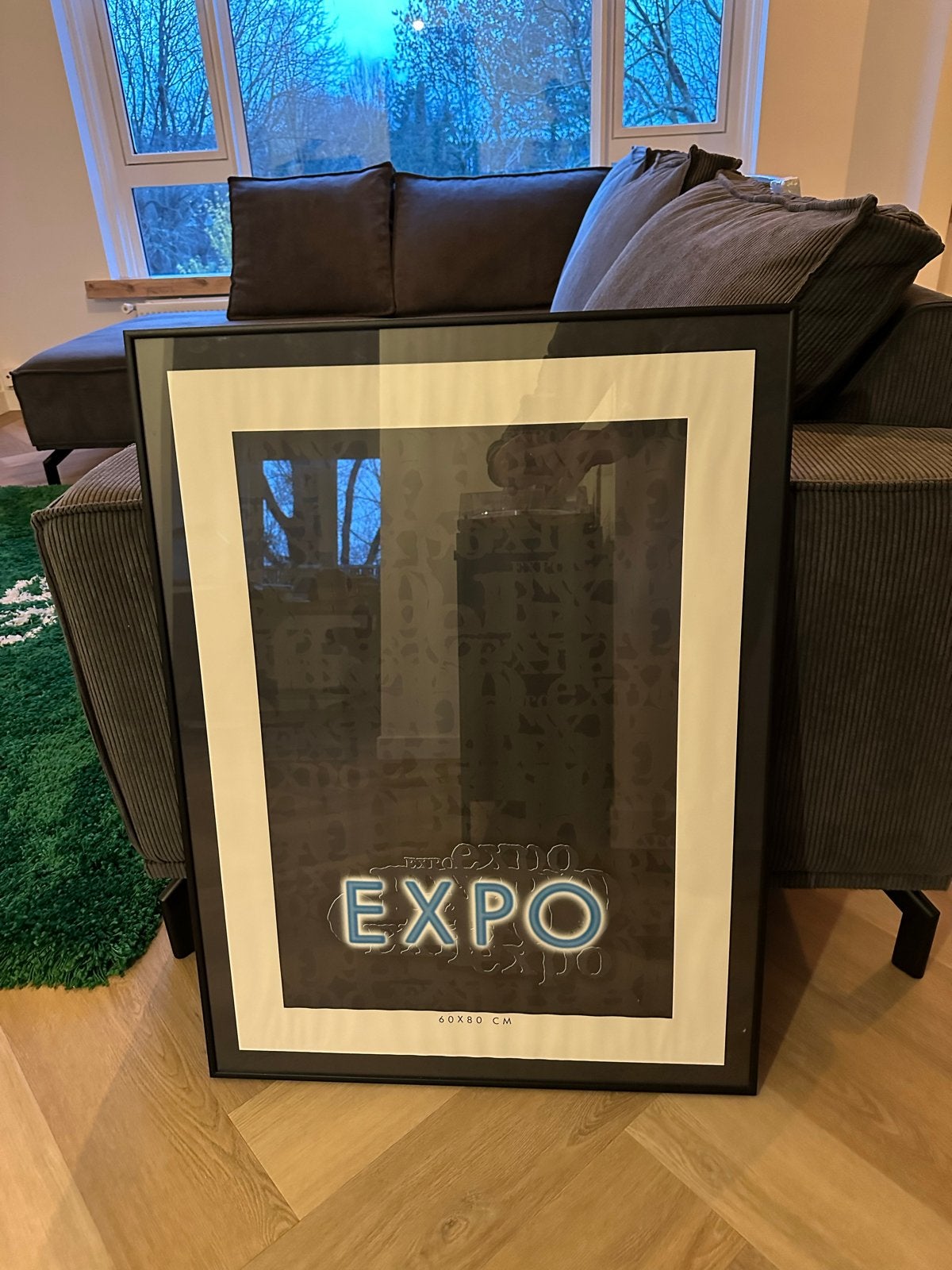 Lijst met glas 60x80 cm, Huis en Inrichting, Woonaccessoires | Lijsten, Ophalen, Gebruikt, Fotolijst, Met glas