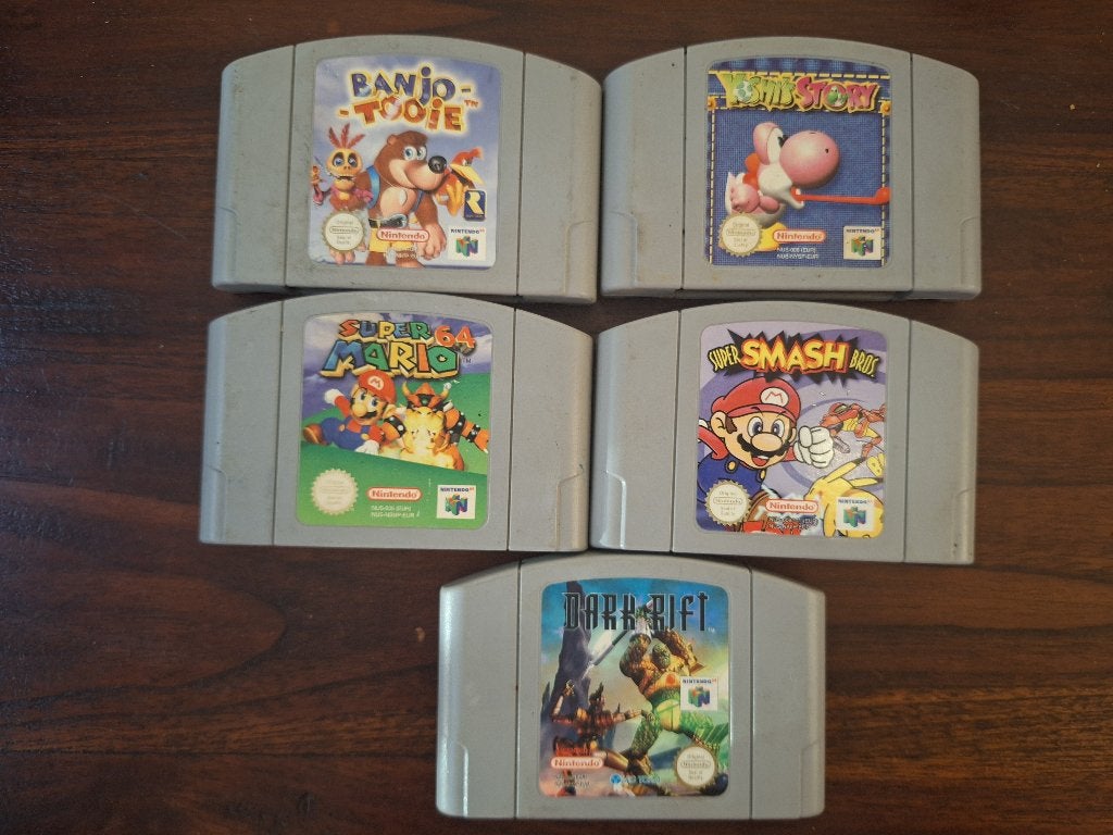 Nintendo N64 Spellen o.a Super Mario64 en Super smash Bro's, Gebruikt, Overige genres, Ophalen of Verzenden, 3 spelers of meer