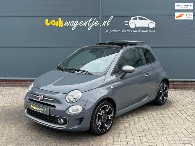 Fiat 500 1.0 Hybrid Sport *schuifdak *climate *carplay *16, Gebruikt, 4 stoelen, Leder en Stof, Bedrijf