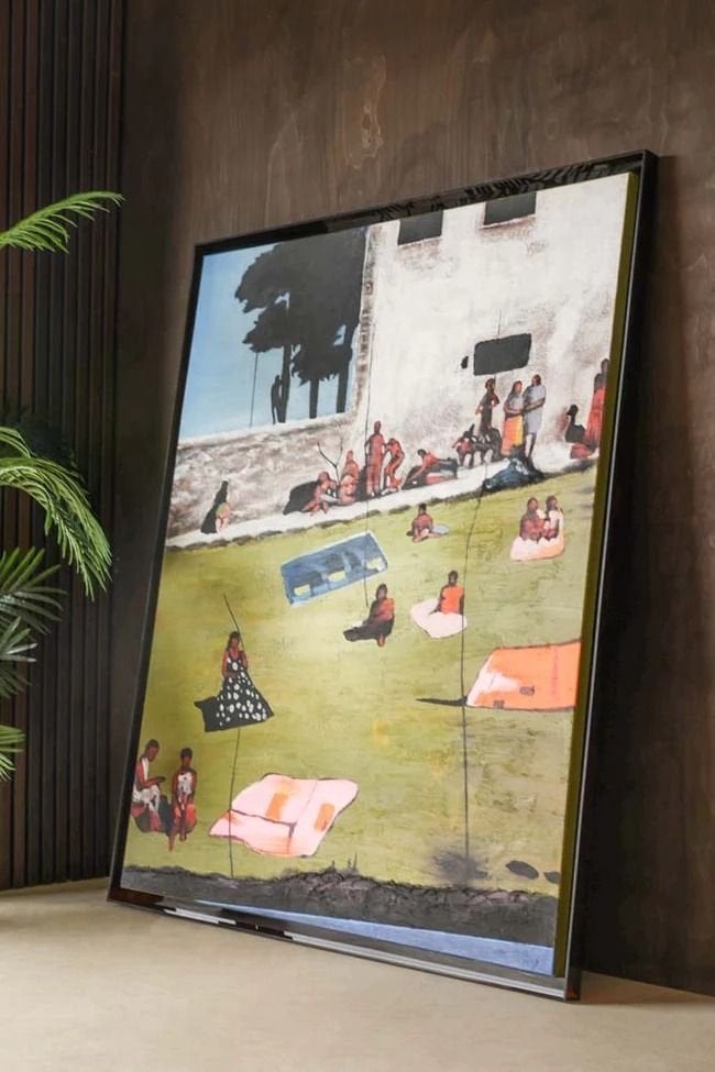 GEZOCHT: HK Living Endless Summer schilderij, Figuren, Hout, Ophalen of Verzenden, Ingelijst