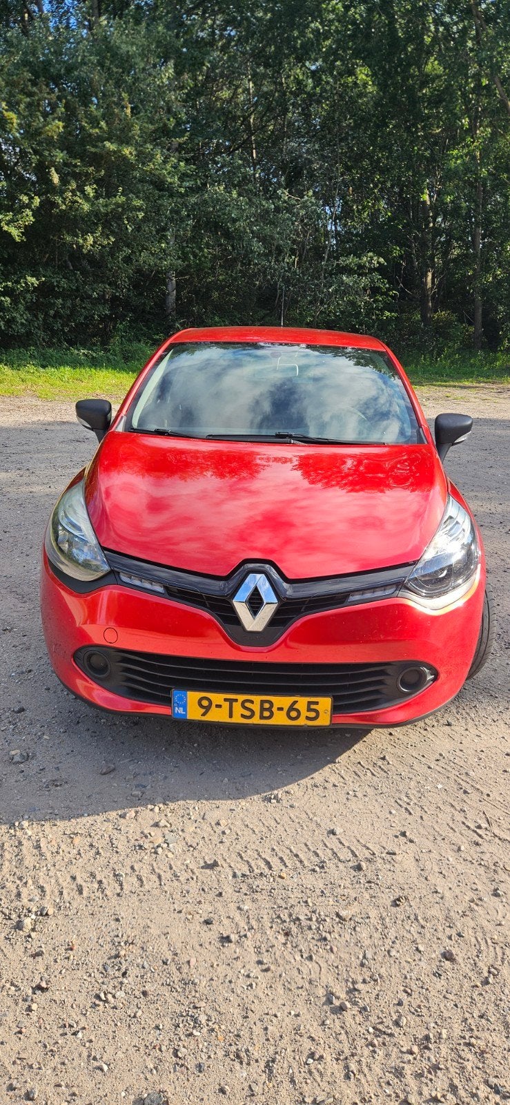 Renault Clio 0.9 TCE 66KW 5-DRS 2014 Rood, Auto's, Renault, Particulier, Clio, Airconditioning, Cruise Control, Elektrische ramen