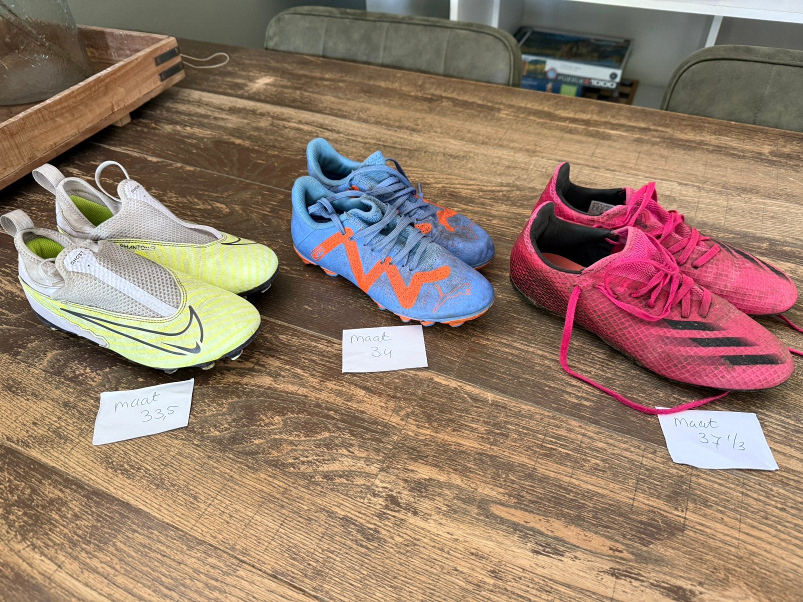 Voetbal schoenen verschillende maten, Maat XS of kleiner, Ophalen, Gebruikt, Schoenen