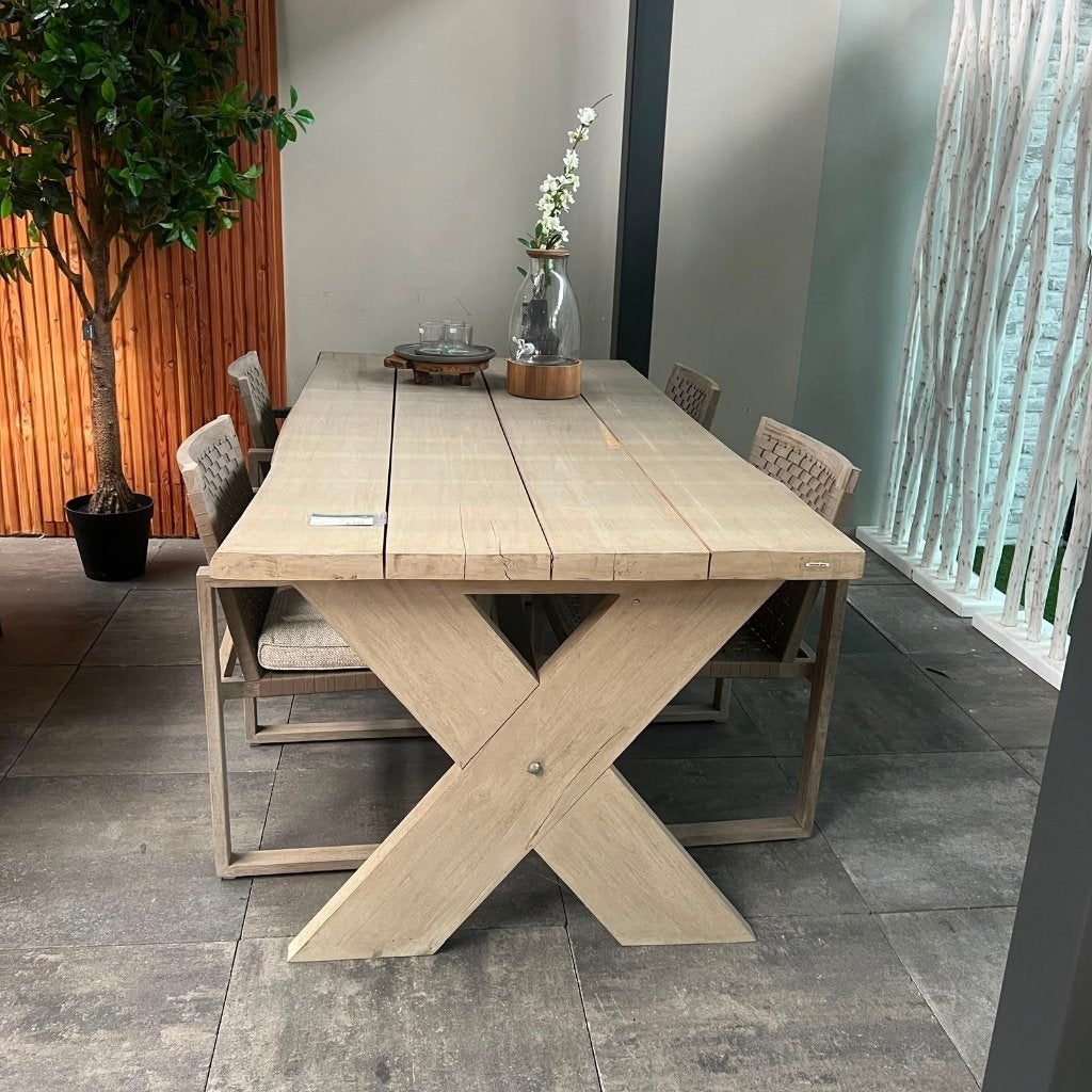 Antigua Tuinset 4 -persoons | Showroommodel, Tuin en Terras, Ophalen, 4 zitplaatsen, Gebruikt, Teakhout