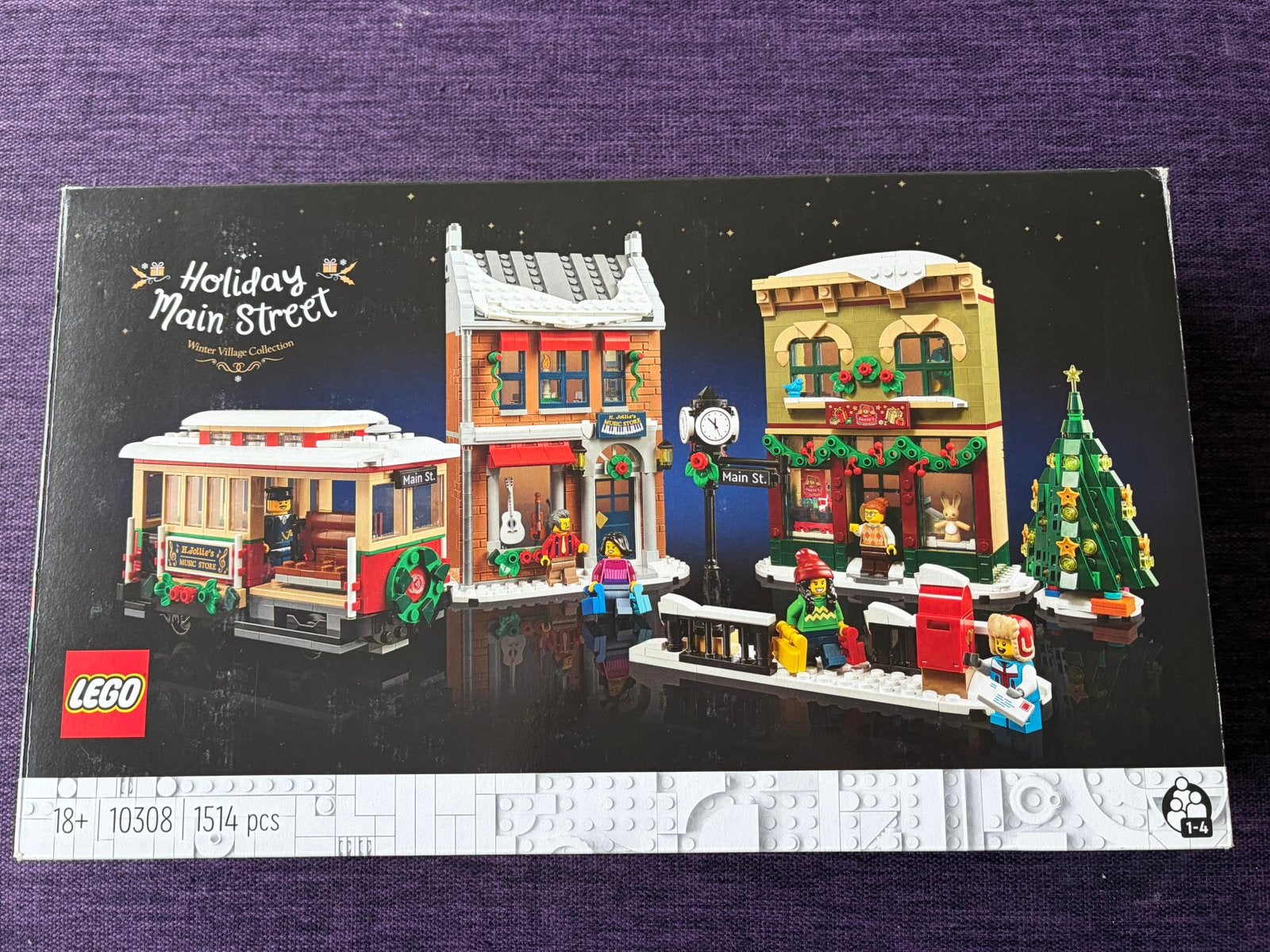LEGO Kerst dorpsstraat 10308, compleet, winterdorp collectie, Gebruikt, Lego, Ophalen of Verzenden, Inclusief accessoires