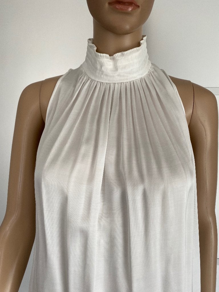K271 Sandro maat 1=34/36/38 blouse top gebroken-wit, Wit, Sandro, Ophalen of Verzenden, Zo goed als nieuw
