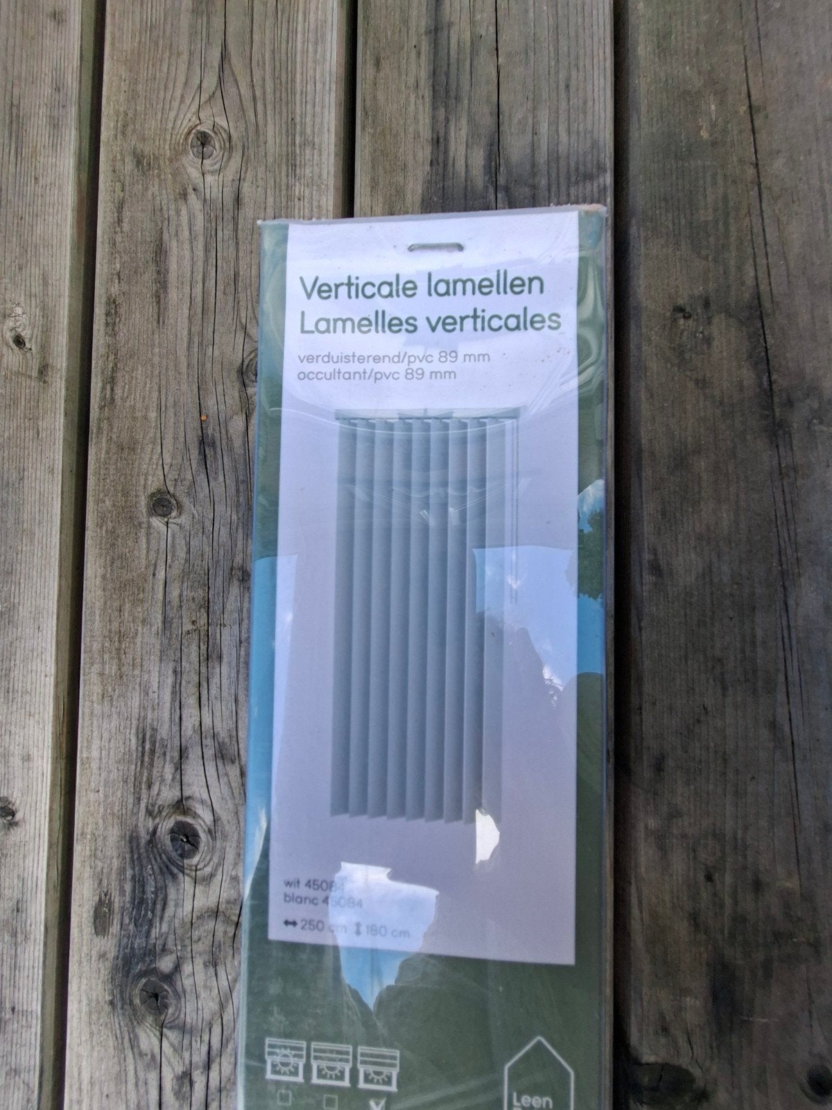 Nieuwe verticale lamellen wit 250x180inkortbaar verduisteren, Ophalen, Verduisterend, Wit, Lamellen