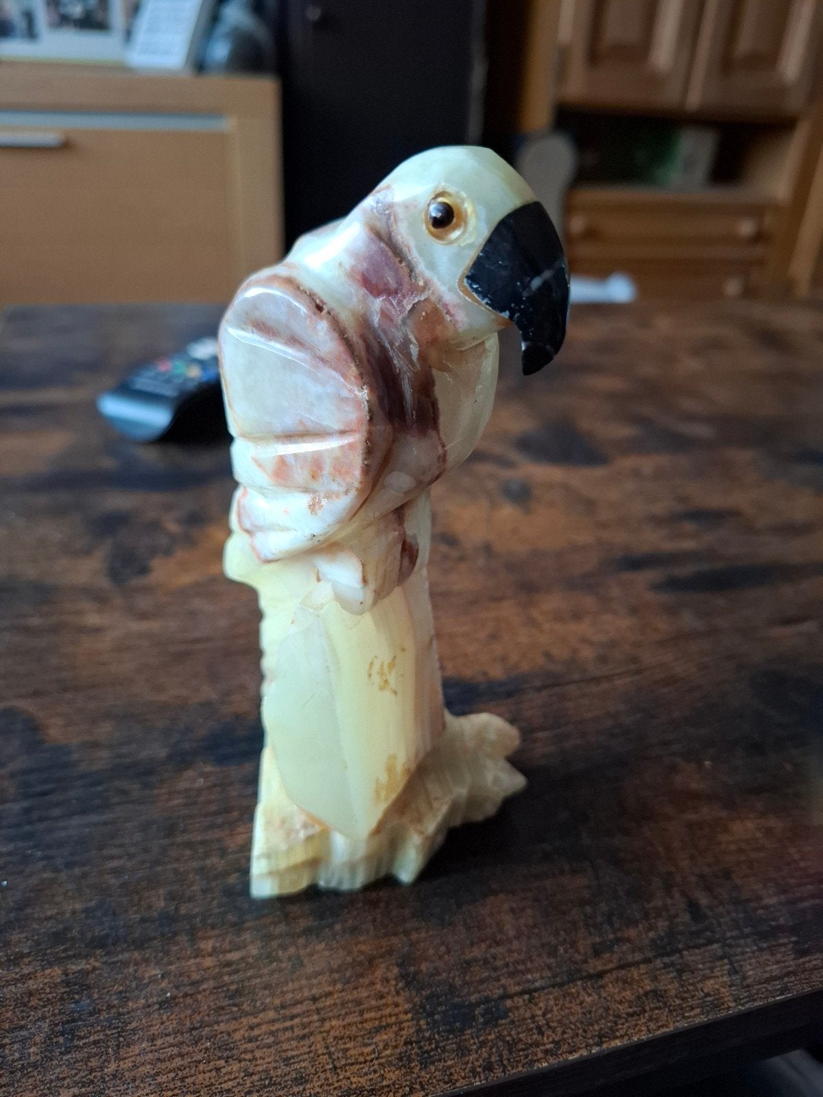 Onyx papegaai beeldje - 16 cm hoog, Verzamelen, Ophalen, Gebruikt, Dier