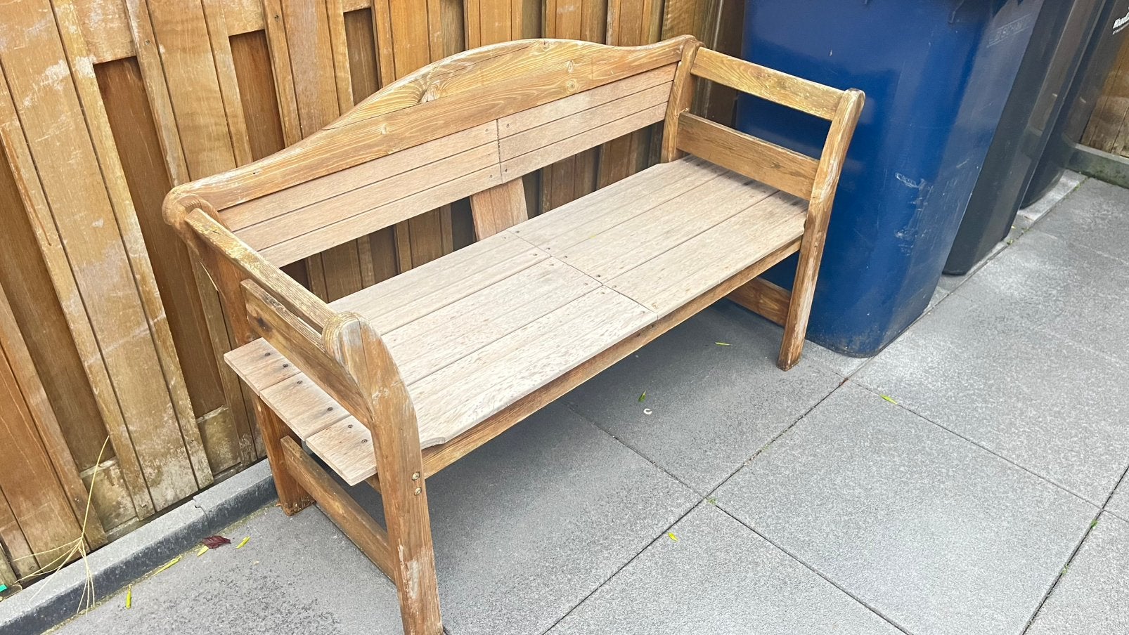 Tuinbank, Ophalen, Zo goed als nieuw, Hout