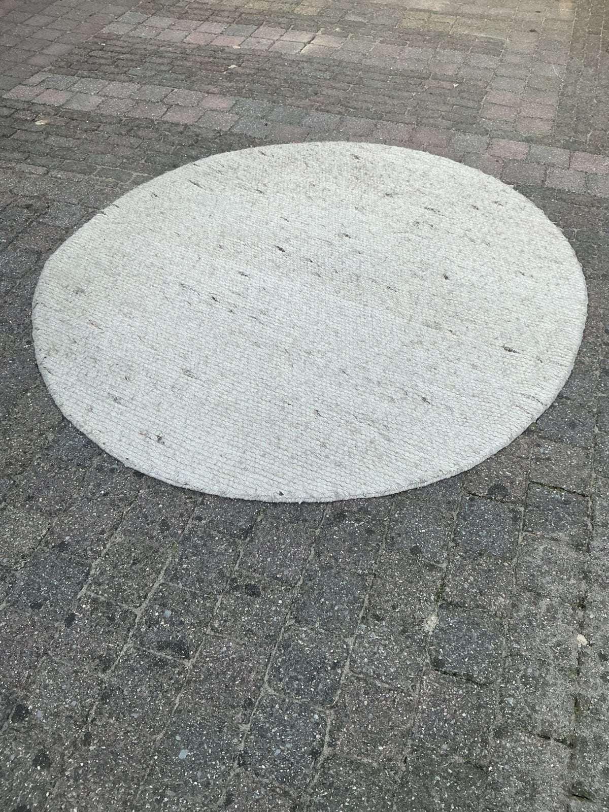 Wollen vloerkleed, Huis en Inrichting, Stoffering | Tapijten en Kleden, Ophalen, Gebruikt, Beige, 150 tot 200 cm