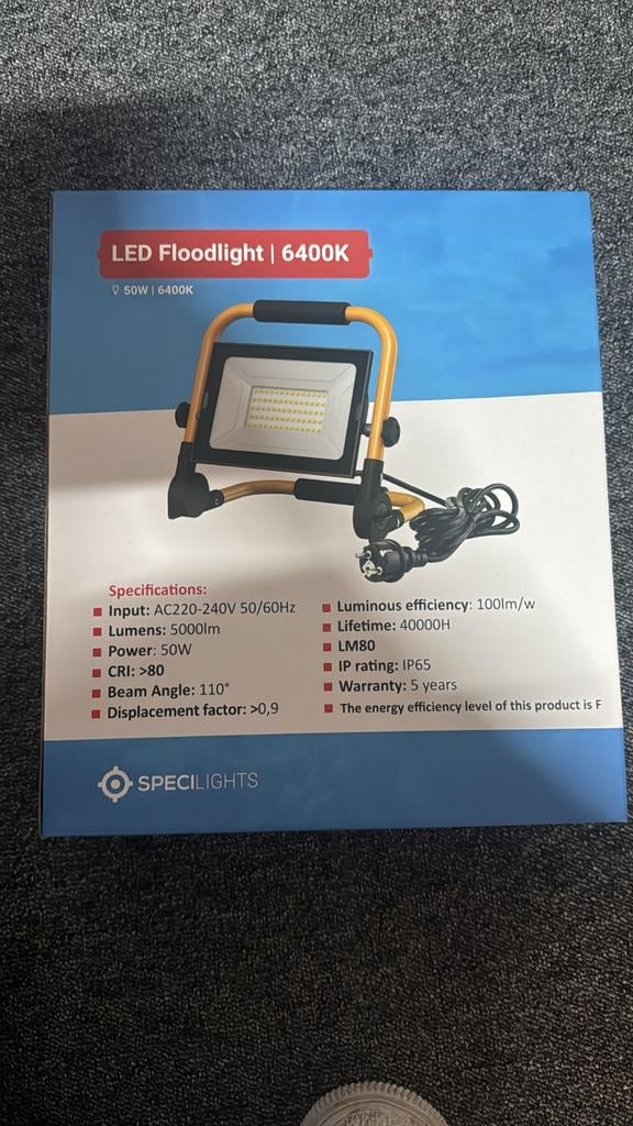 LED Floodlight 50W 6400K - 5000 Lumen - 40000 uur, Ophalen of Verzenden