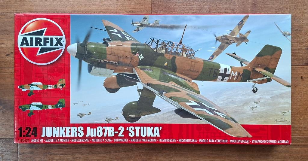 Airfix 1/24 Junkers Ju87 b-2 Stuka, Overige merken, Nieuw, Ophalen of Verzenden, Groter dan 1:72