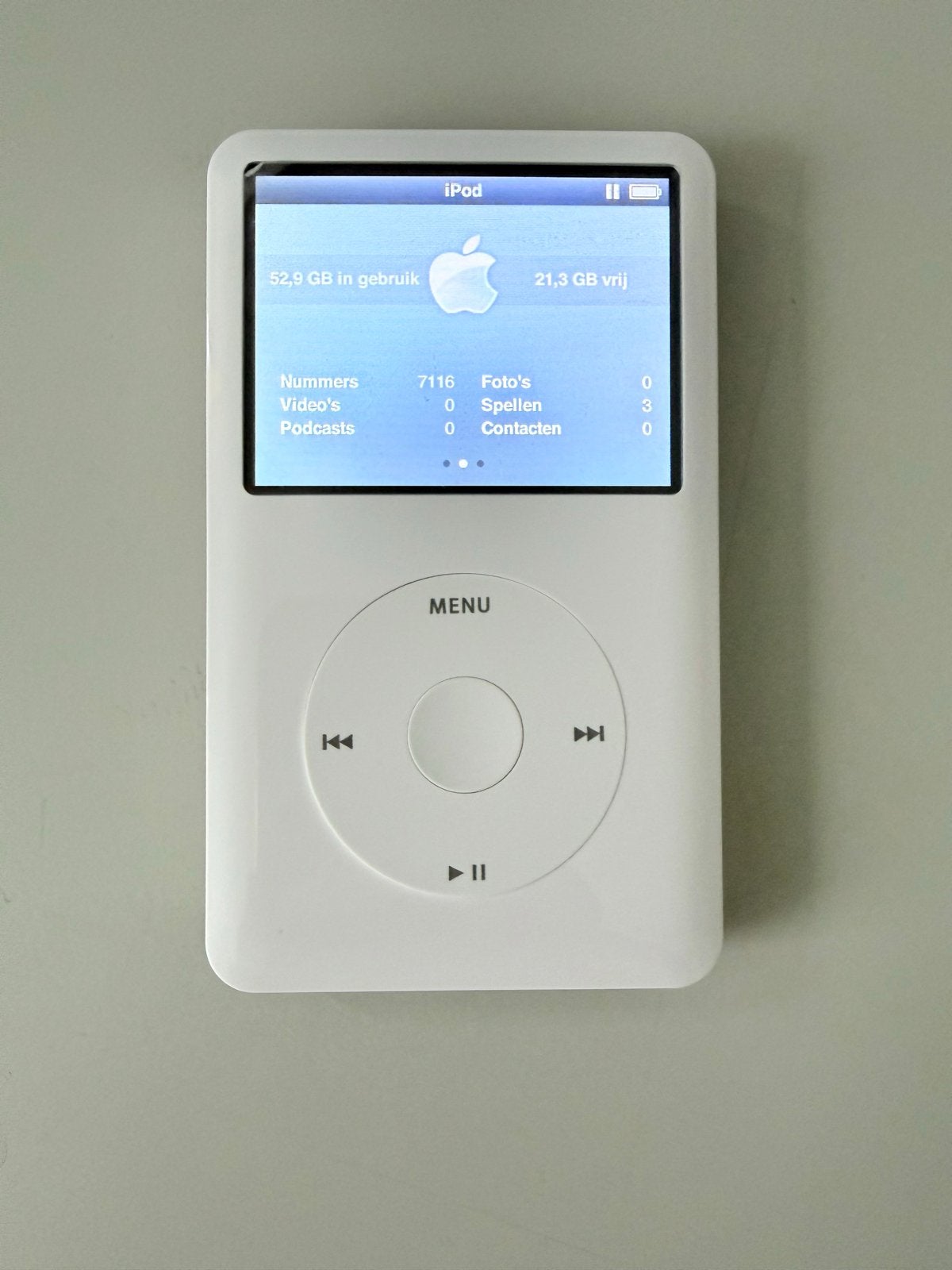 iPod Classic 6e gen. 80GB Custom Wit/Rood - Nieuwe behuizing, Audio, Tv en Foto, Mp3-spelers | Apple iPod, 40 GB en meer, ., Refurbished
