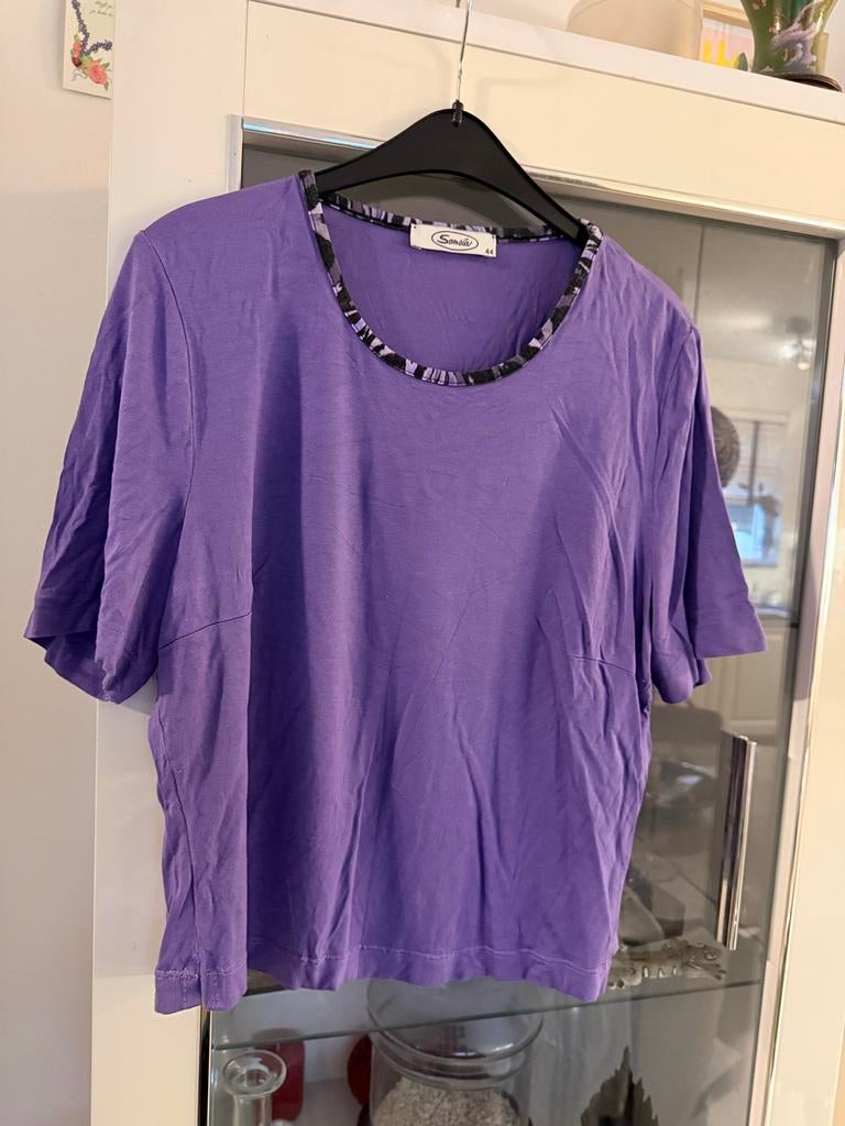 Paars T-shirt met korte mouwen sensia maat 44, Paars, Maat 42/44 (L), Ophalen of Verzenden, Zo goed als nieuw