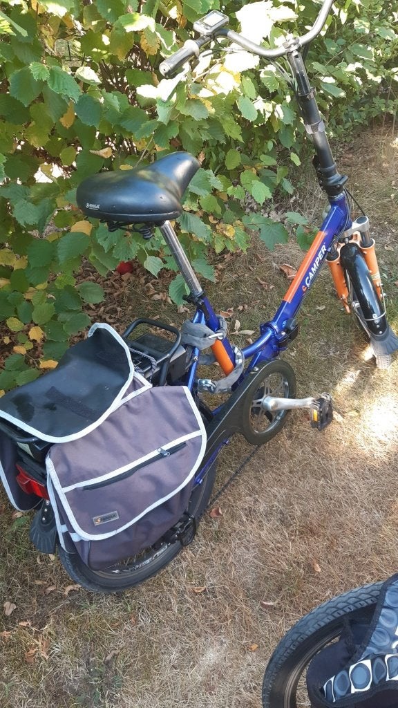 2 mooie elektrische Shinga scamper (Lacros)vouwfietsen 2014, Minder dan 47 cm, Ophalen, Gebruikt, Overige merken