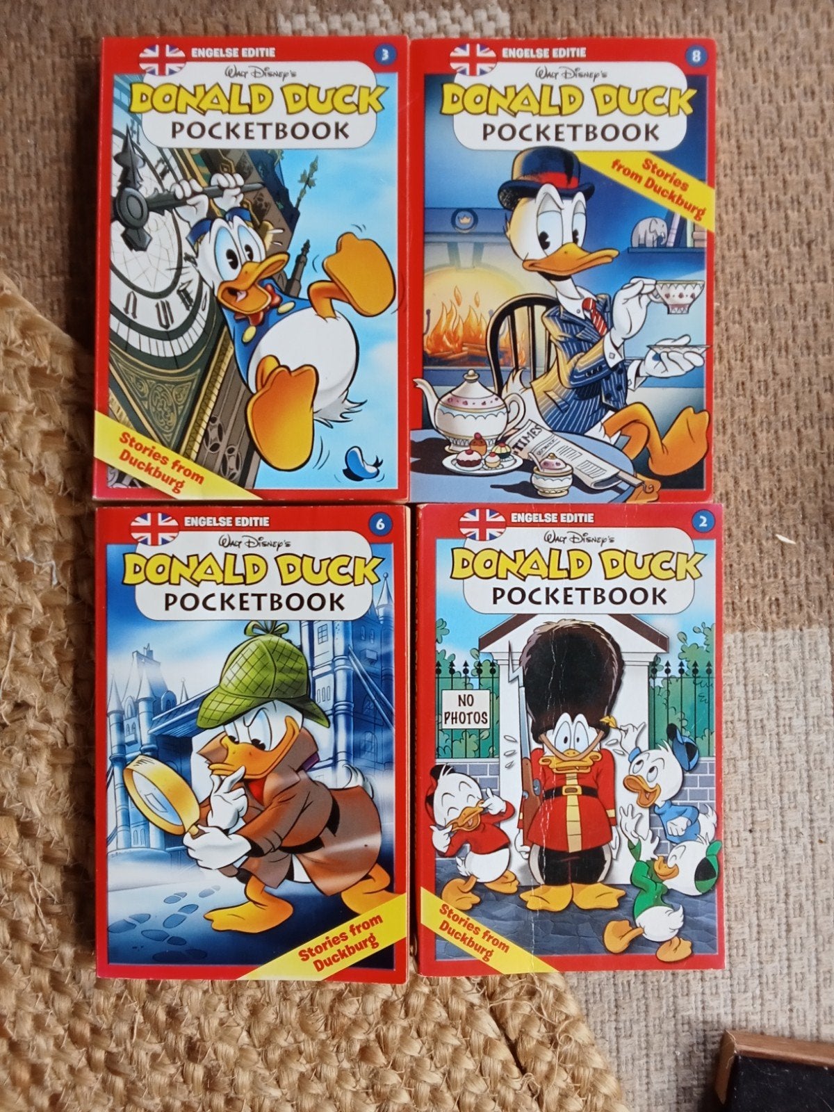 Engelse Donald Duck Pocketboeken - Nrs. 2, 3, 6, 8, Meerdere stripboeken, Ophalen, Gelezen