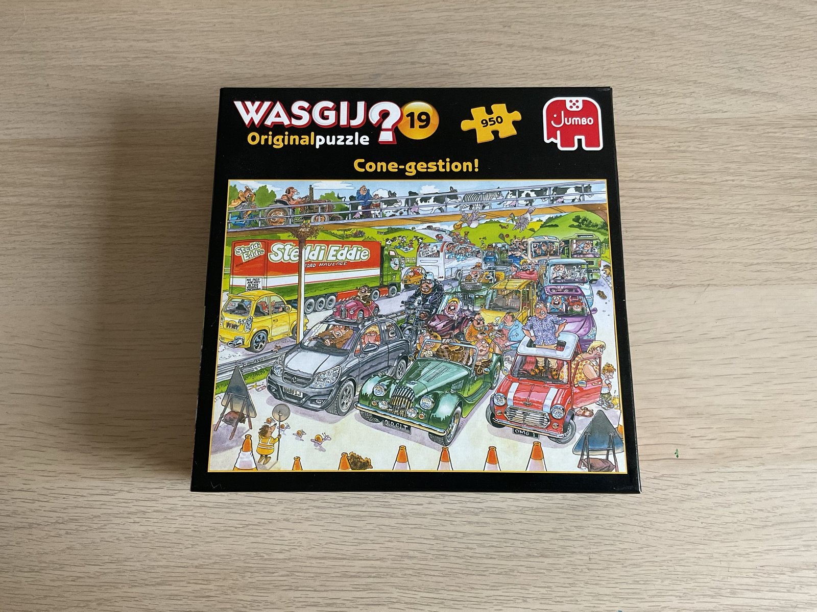 Wasgij Original 19 Cone-gestion! 950 stukjes, Ophalen of Verzenden, 500 t/m 1500 stukjes, Gebruikt, Legpuzzel