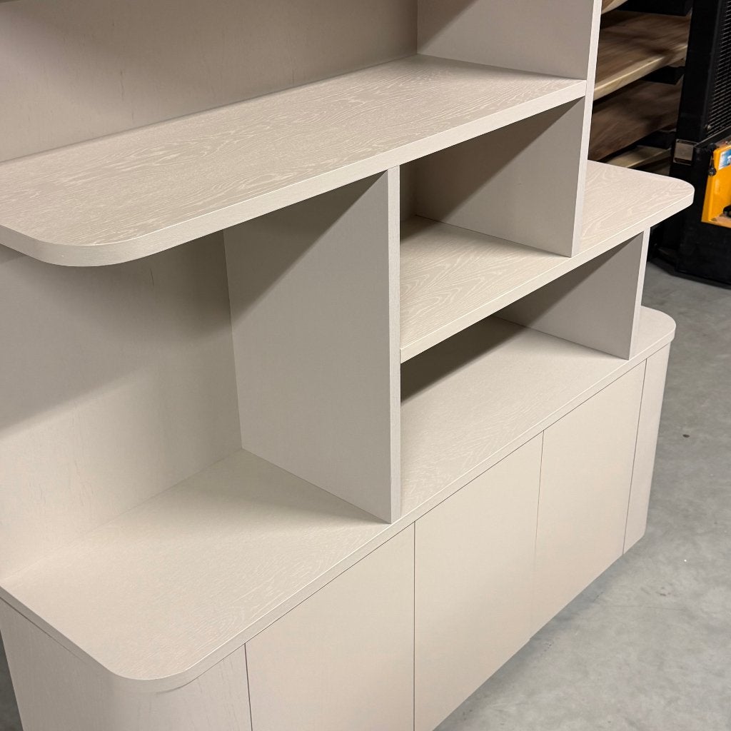 Foto 4 van vakkenkast japandi eiken fineer  taupe 120 en 180cm