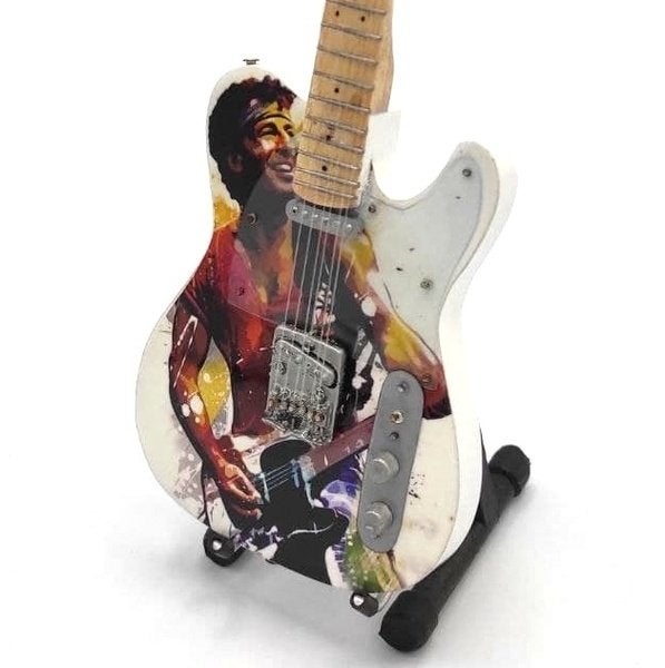 Bruce Springsteen foto kleur mini gitaar 25cm mini guitar, Info@deconoord.nl, Deco Noord, Nieuw, Ophalen of Verzenden