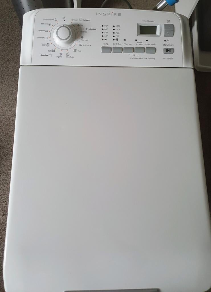 Bovenlader wasmachine Inspire, Witgoed en Apparatuur, Wasmachines, 1200 tot 1600 toeren, Gebruikt, Bovenlader, Ophalen of Verzenden